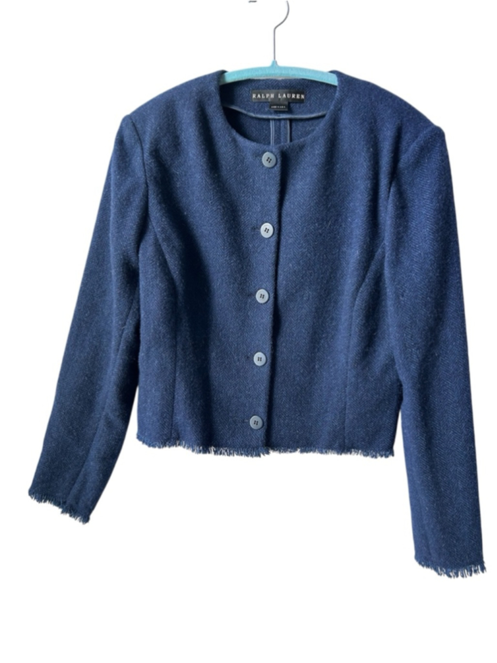 Ralph Lauren Black Label Cashmere/Alpaca Frayed Edge Blazer - Picture 2 of 10
